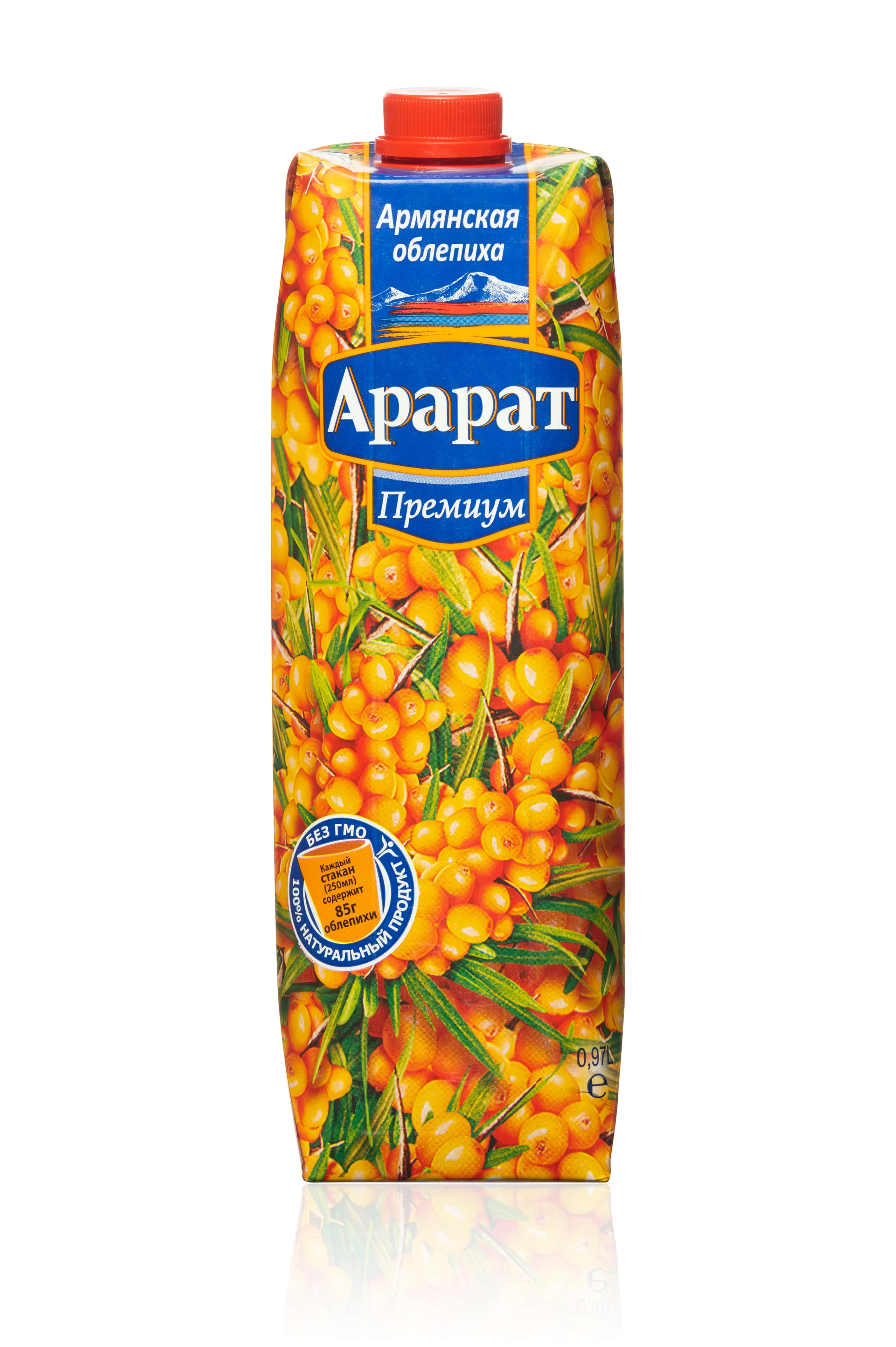картинка Облепиховый нектар "Ararat Premium" 0.97л. ТПА от магазина Армениум